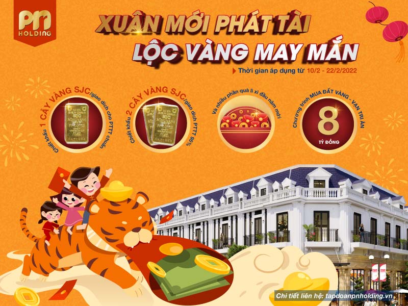 PN Holding lì xì “khủng” đầu năm: tặng 2 cây vàng SJC/giao dịch